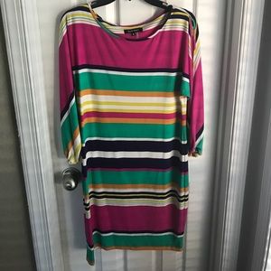 Ellen Tracy open sleeve multicolor shift d…